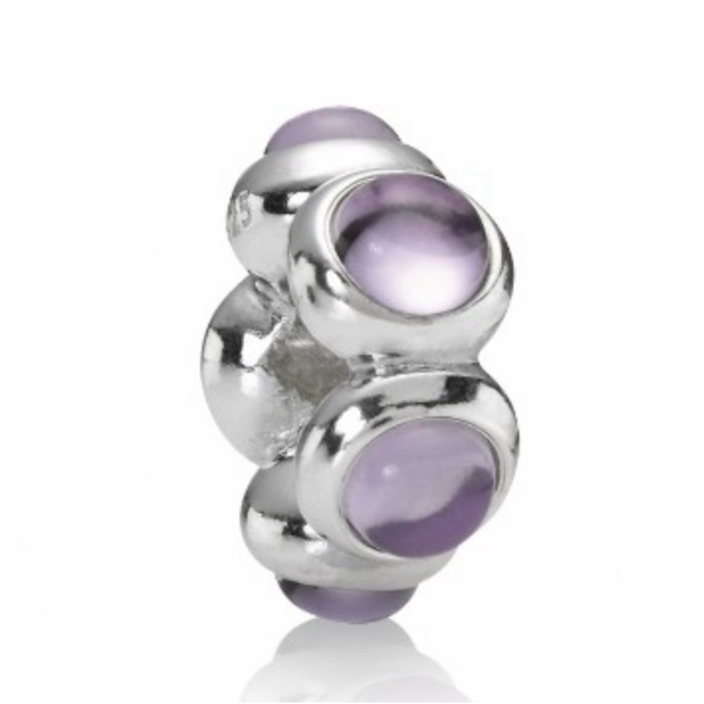 Pandora Amethyst Cabochon Spacer Twilight Kiss Charm Authentic Sterling Silver🌸
